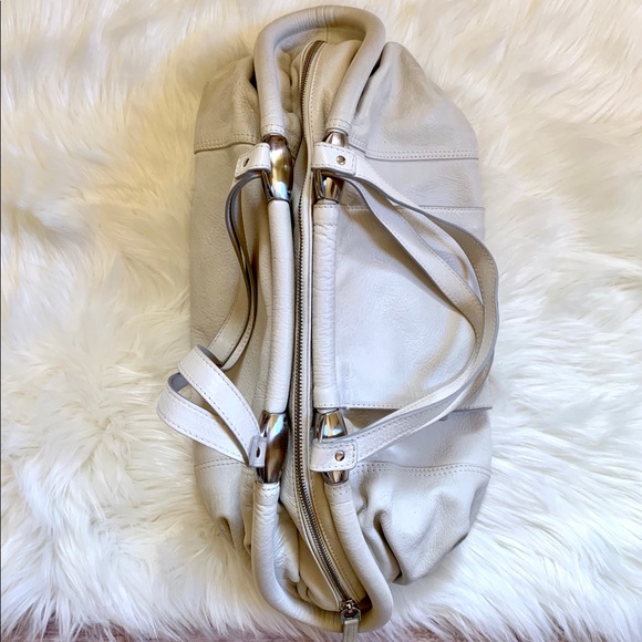 Tentazione Due White Leather Satchel - Picture 2 of 8